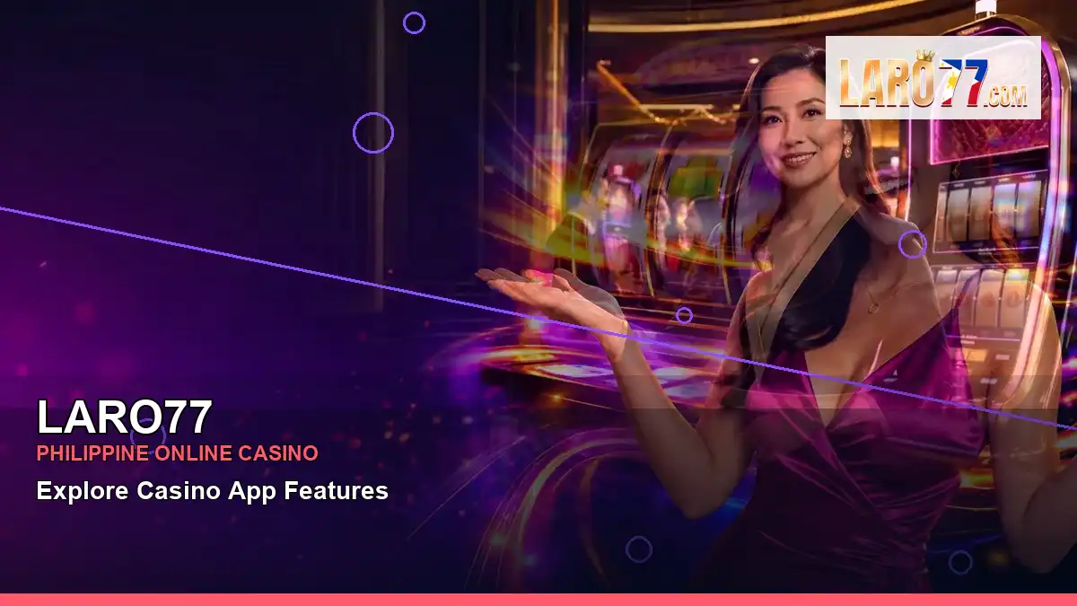 LARO77 burst free spins slot games in a wide-action scene for the LARO77 brand search, casino access, games, account help